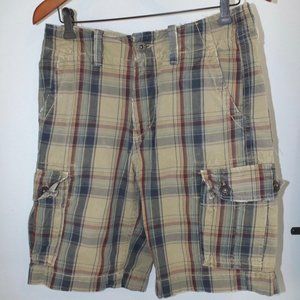 American Eagle Outfitters Men's Cargo Shorts, Classic Length,  Plaid, VGC!